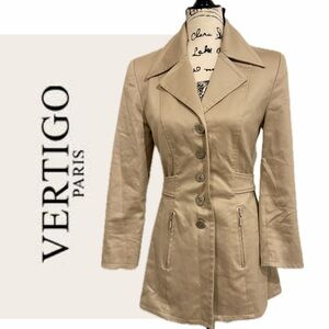 Vertigo Paris Trench Coat Tailored Made in France Sz S Beige luxury Granola Core